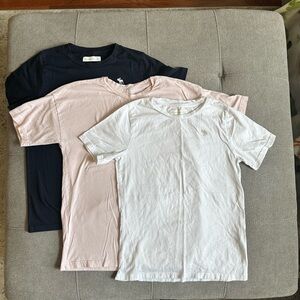 Abercrombie & Fitch T-Shirt Trio - Black, Pink, White